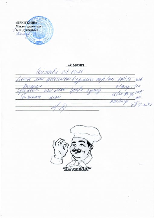 08.04.2025ж. ас мәзірі