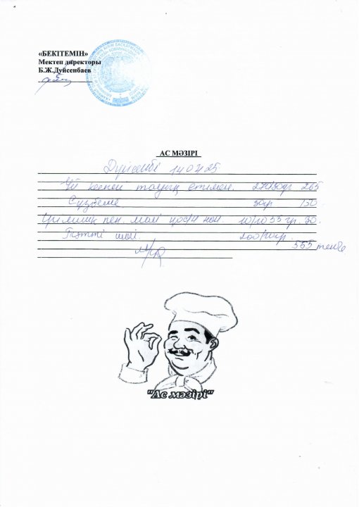 14.04.2025-18.04.2025ж. аралығындағы ас мәзірі