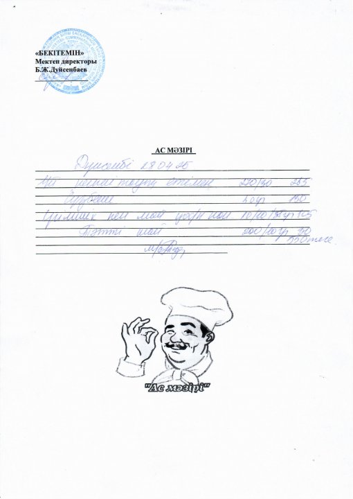 28.04.2025ж. ас мәзірі